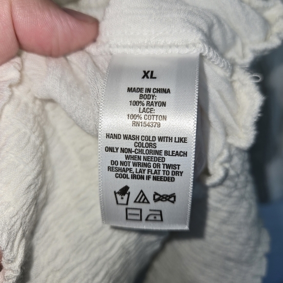 Aeropostale White Off-the-shoulder Peasant Top Size XL - Picture 7 of 8